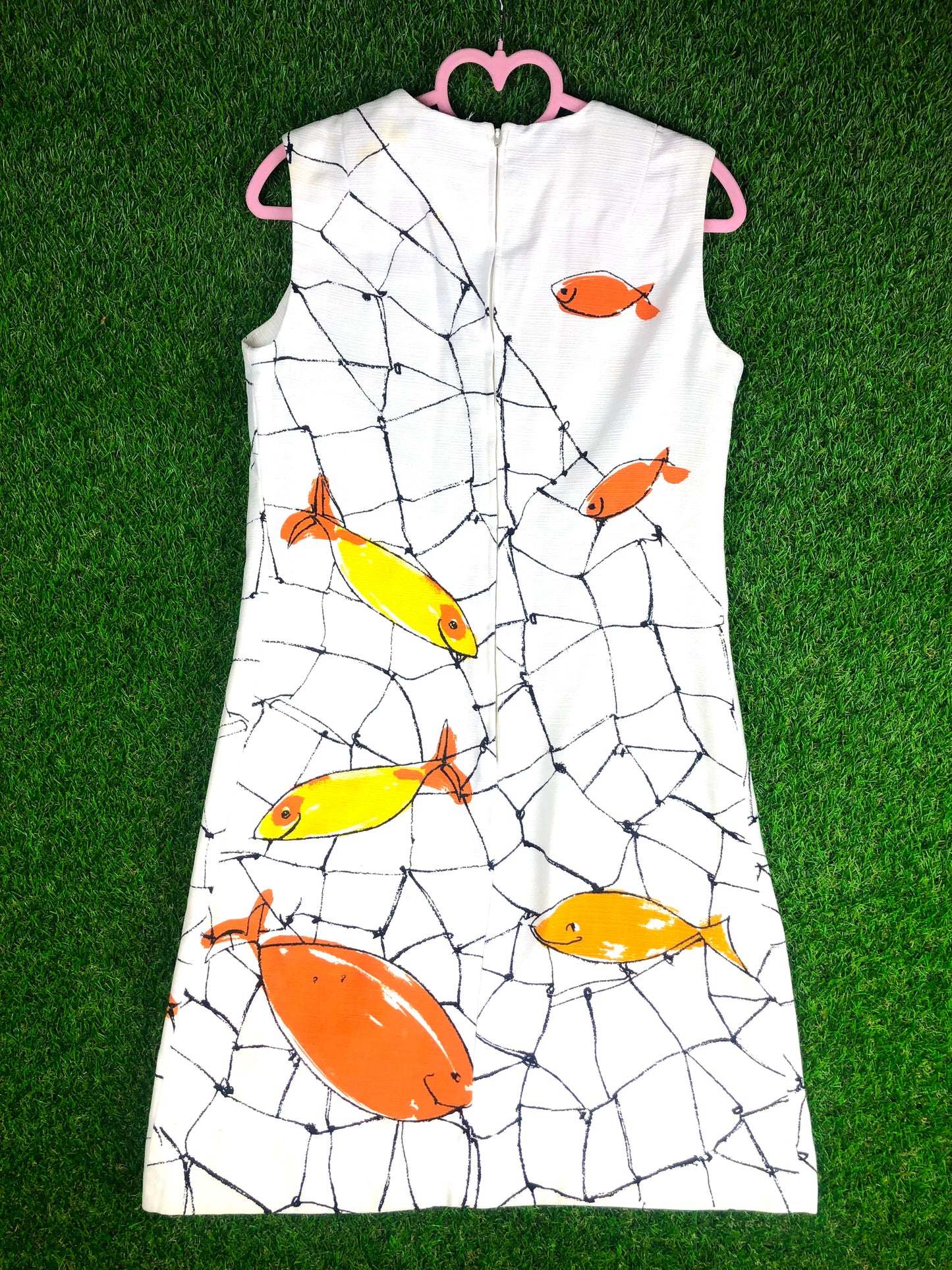1960's Rare Designer VERA Fish Dress