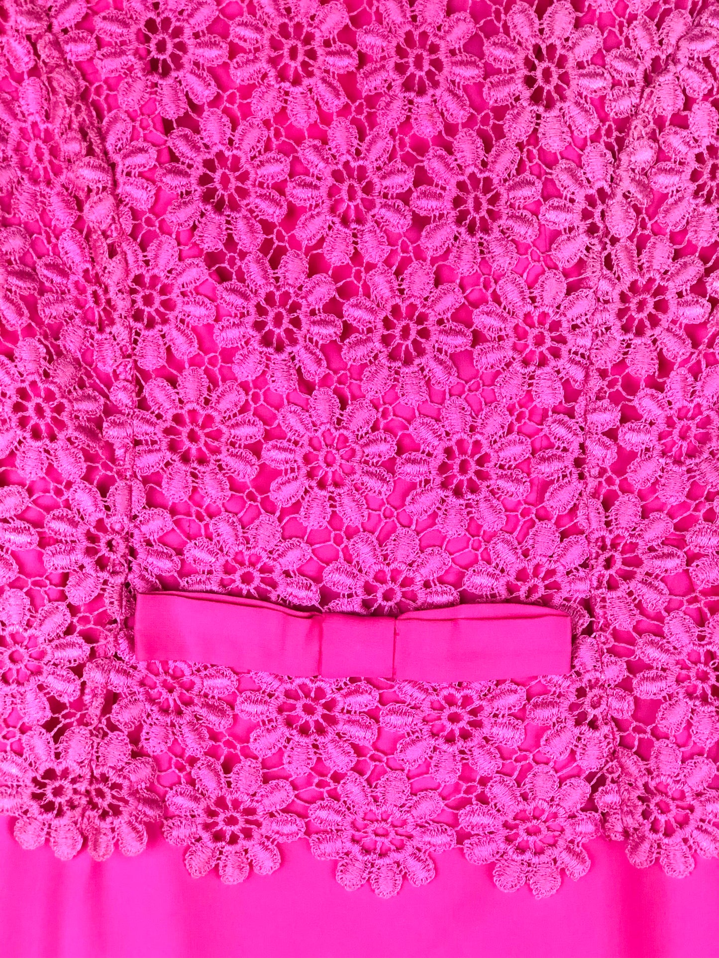 1950's Barbie Pink Daisy Lace Wiggle Dress