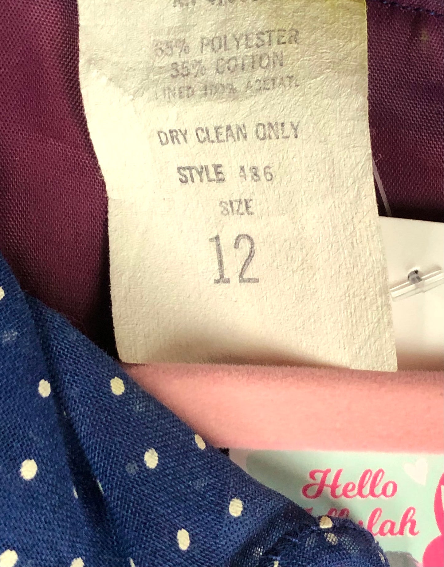 1970's Dreamy Blue Polka Dot Maxi Dress With Matching Belt