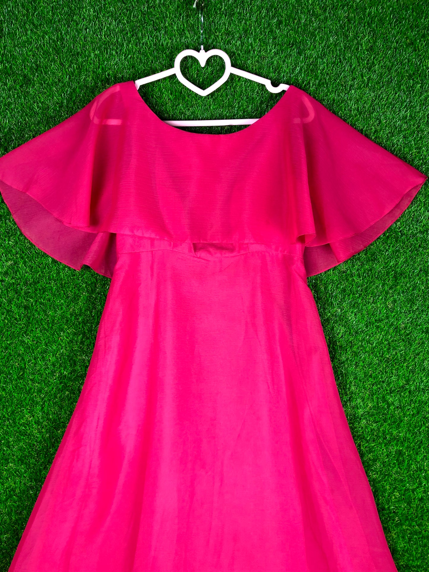 1970's Fabulous Fuschia Pink Maxi Dress