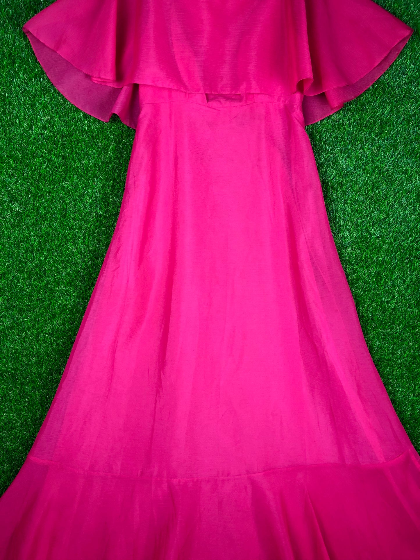 1970's Fabulous Fuschia Pink Maxi Dress