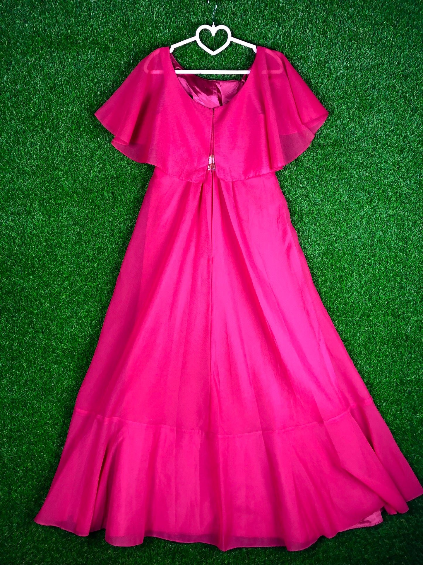 1970's Fabulous Fuschia Pink Maxi Dress
