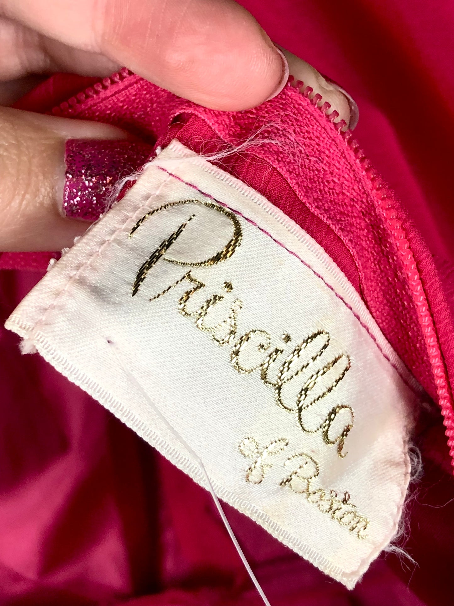 1970's Fabulous Fuschia Pink Maxi Dress