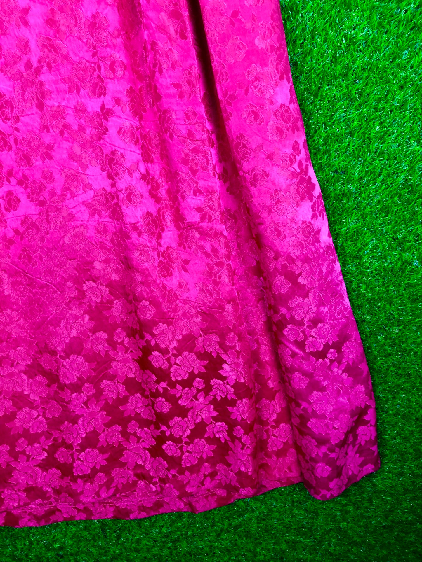 1960's Fuchsia Pink Pleated Party Dress
