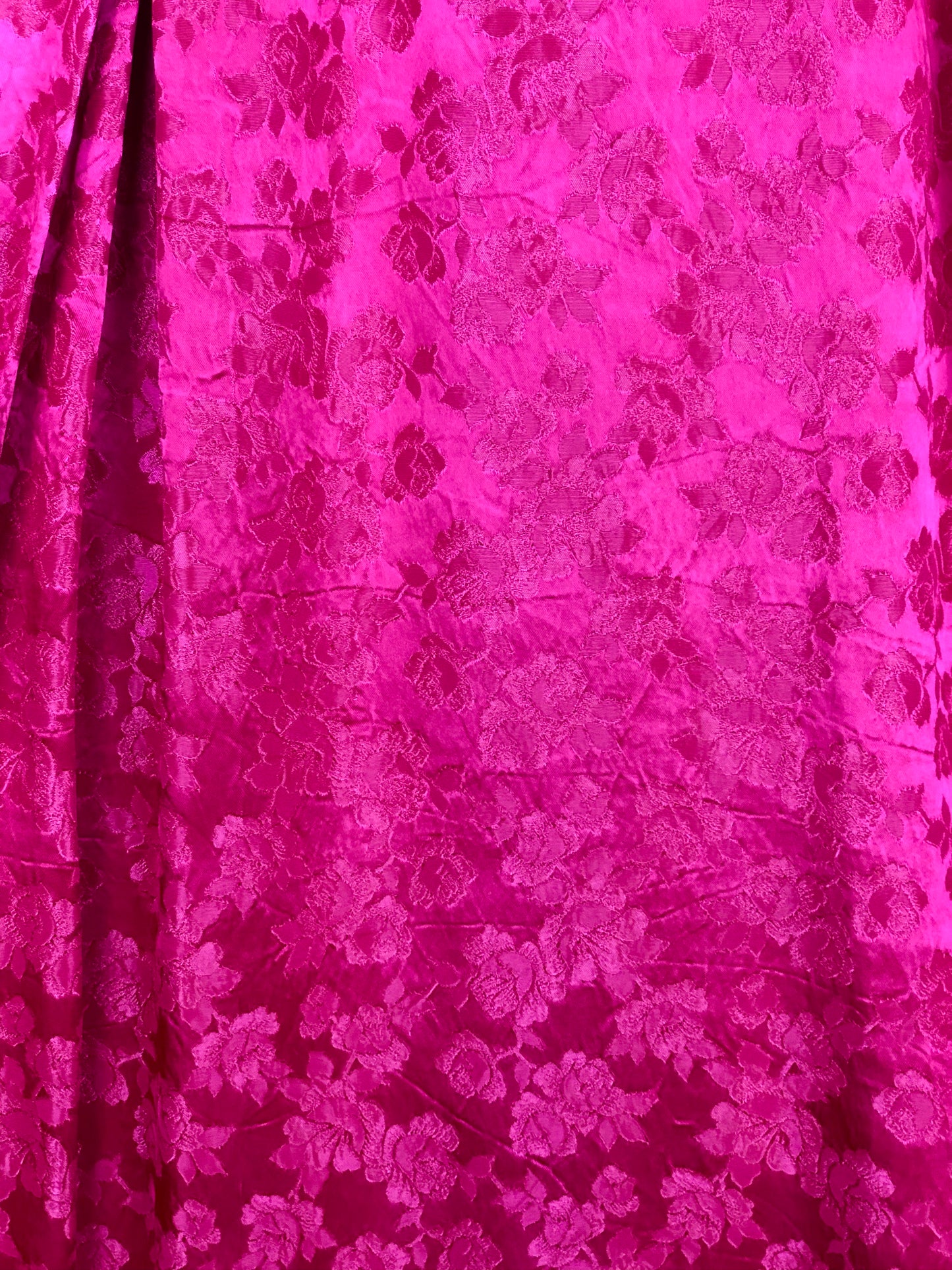 1960's Fuchsia Pink Pleated Party Dress