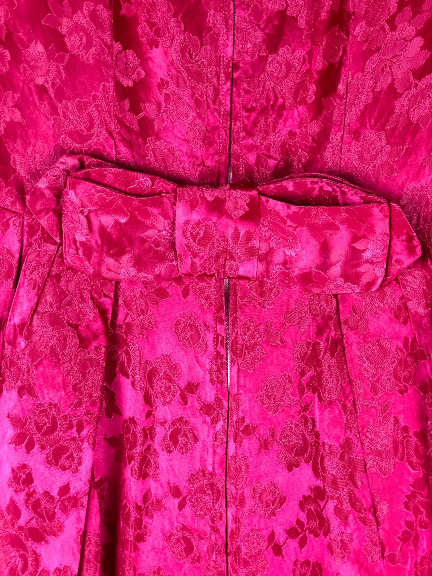 1960's Fuchsia Pink Pleated Party Dress