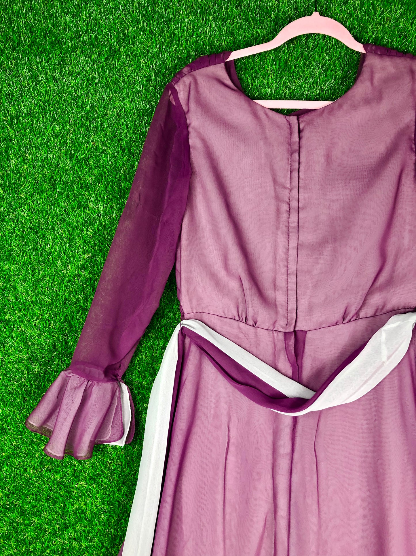 1970's Fancy Plum-Colored Gown