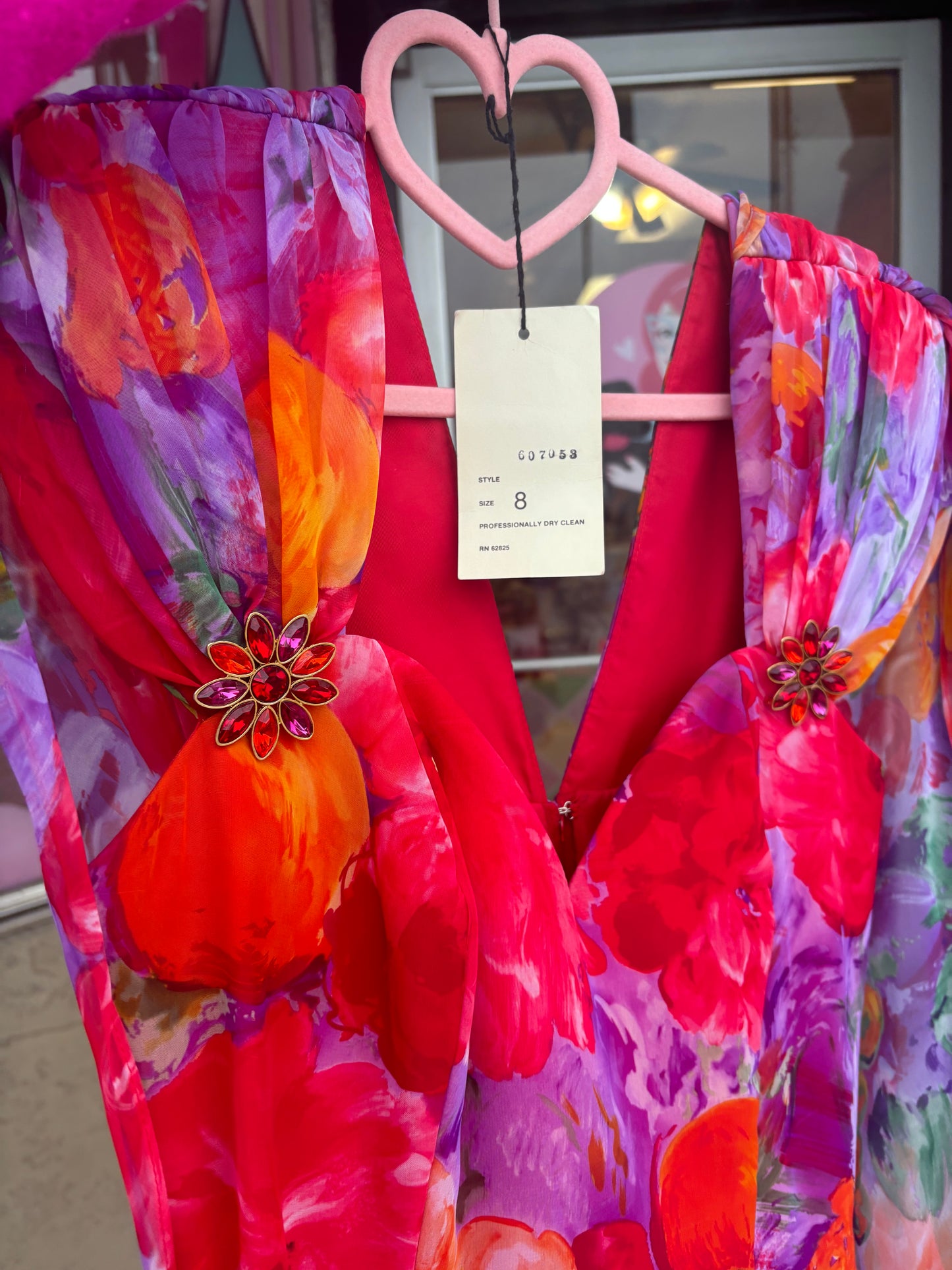 1990's Colorful Designer Tadashi Shoji Dress