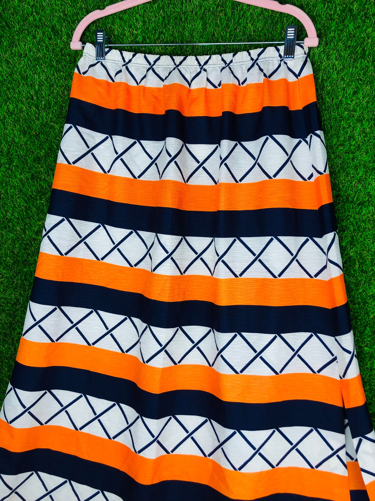 1970's Lightweight Geometric Maxi Skirt