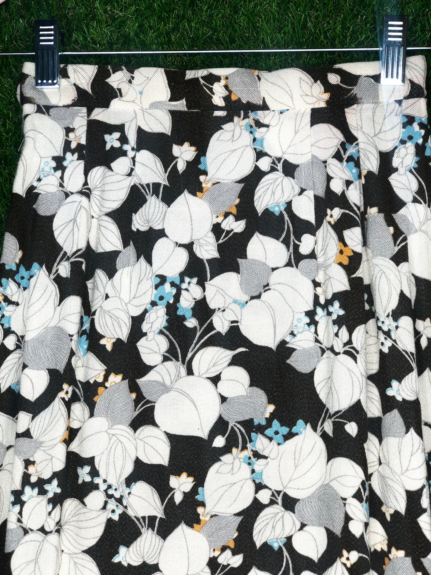 1950's Brown Floral Pencil Skirt