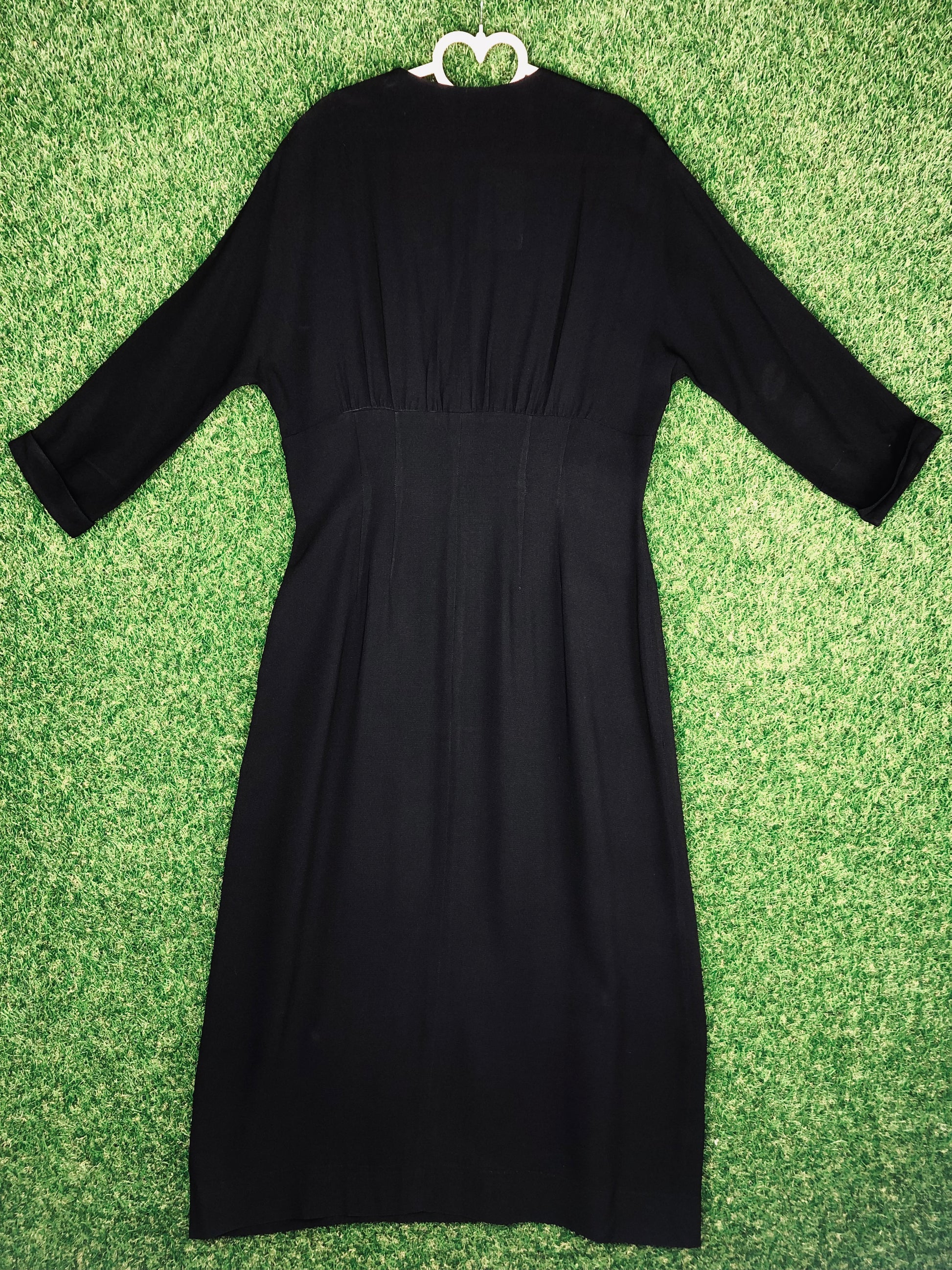 1950's 'Marilyn Monroe' Classic Little Black Dress With Bow Accents Hello Tallulah 1950's 'Marilyn Monroe' Classic Little Black Dress With Bow Accents Hello Tallulah