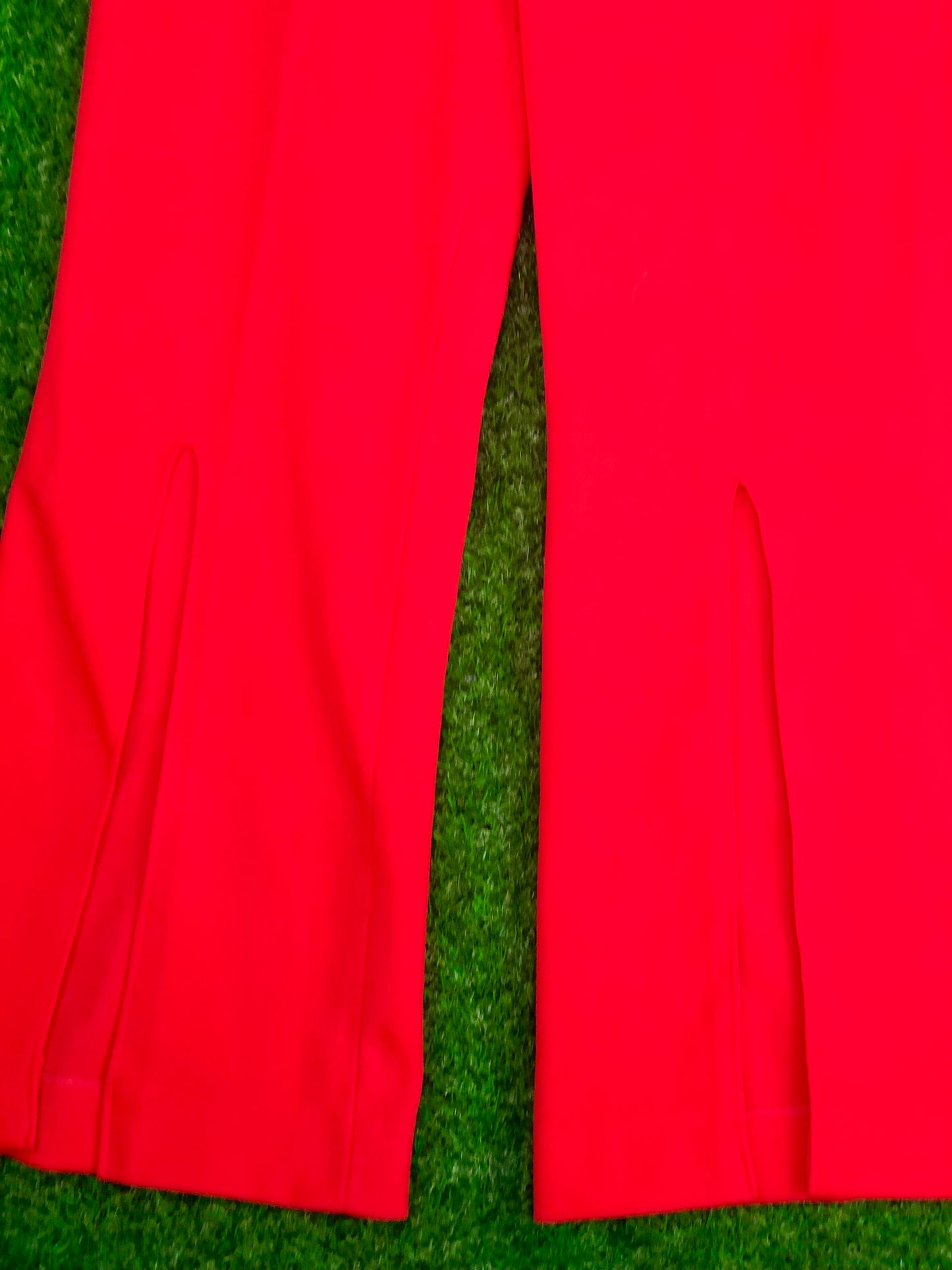 1970's Tomato Red Bellbottoms With Front Slits