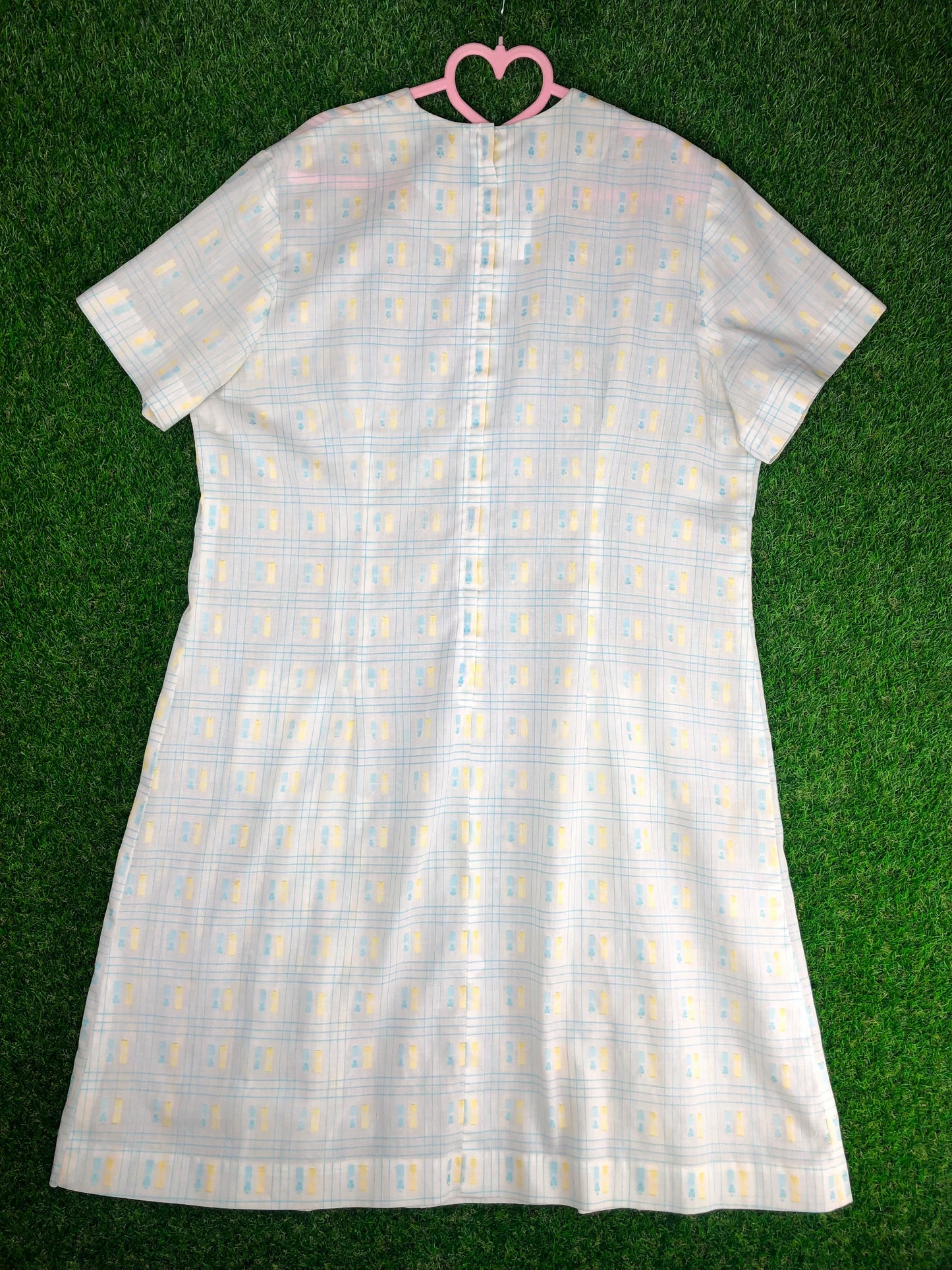 1960's Volup Drop-Waist Cotton Dress With Pockets