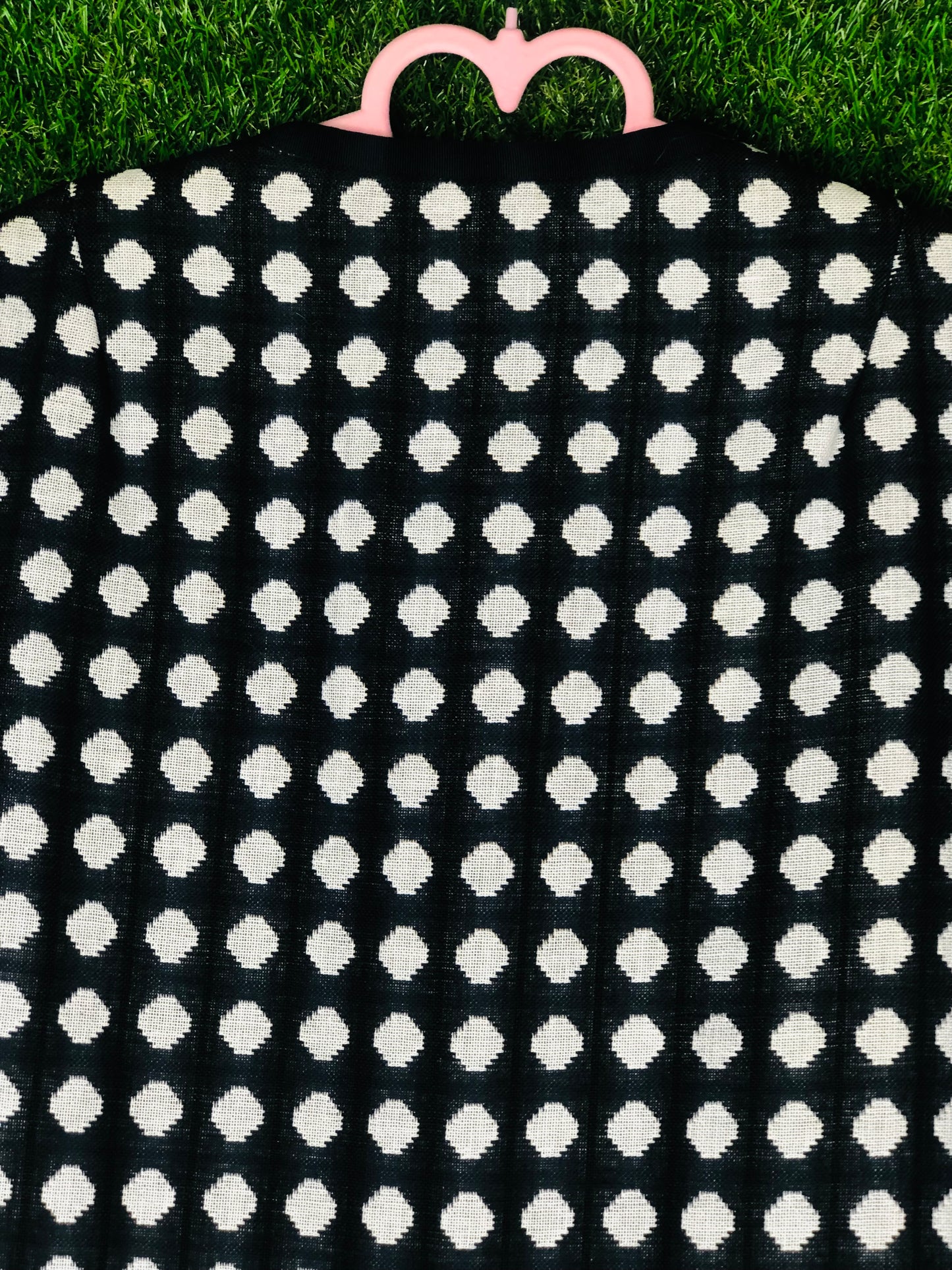 1960's Iconic 'Marlo Thomas Style' Black and White Polka Dot Coat