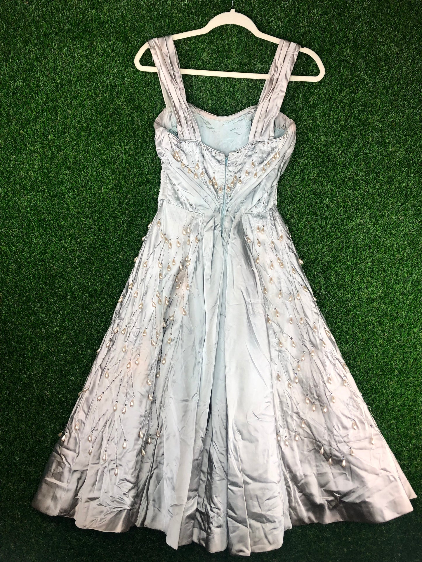 1950's Glamorous ' Wounded Bird' Formal Beaded Dress