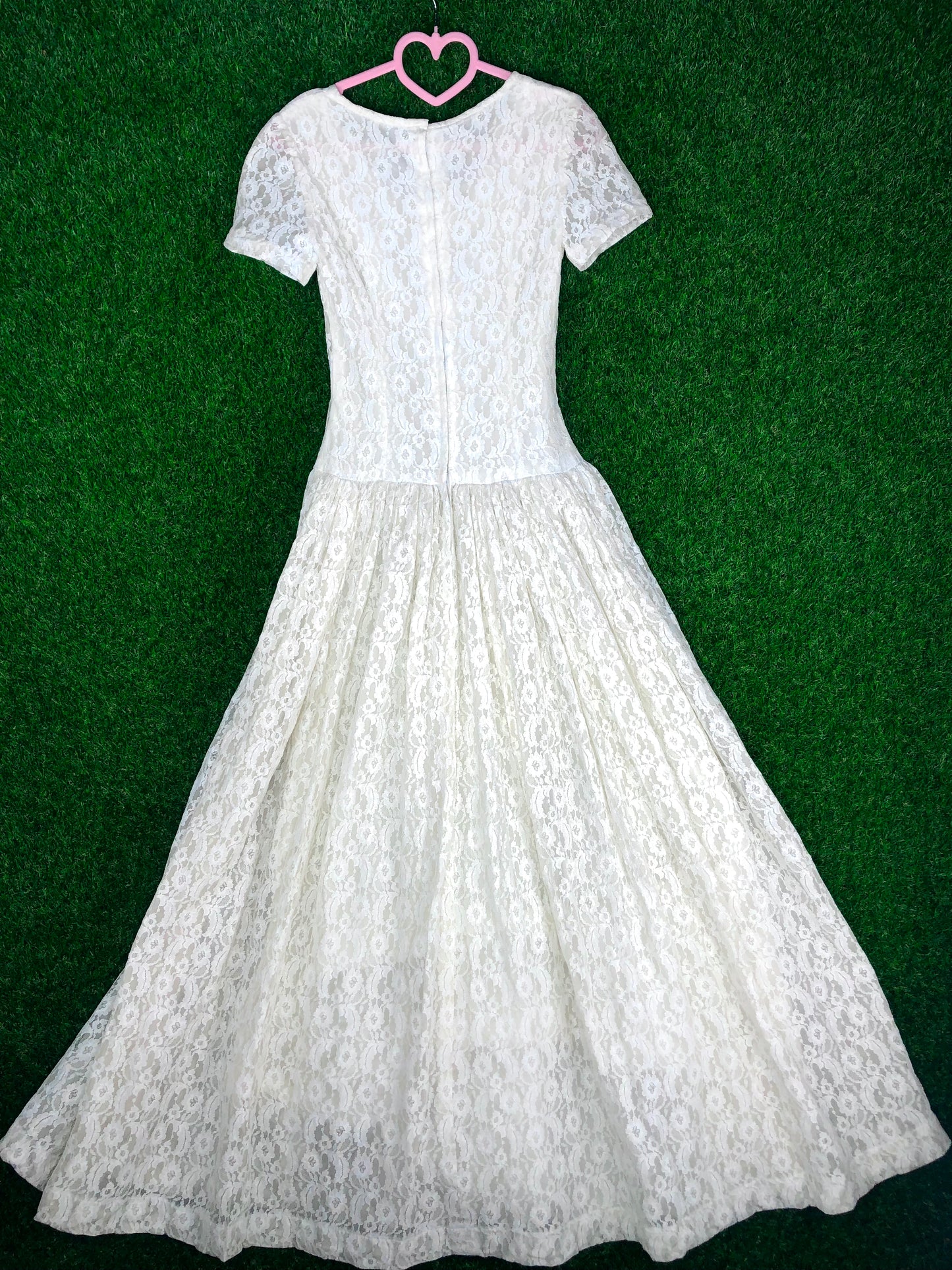 1950's Long Lacy 'CottageCore' Gown
