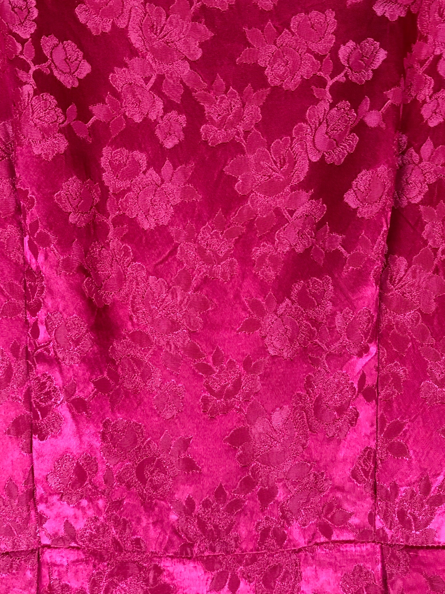 1960's Fuchsia Pink Pleated Party Dress