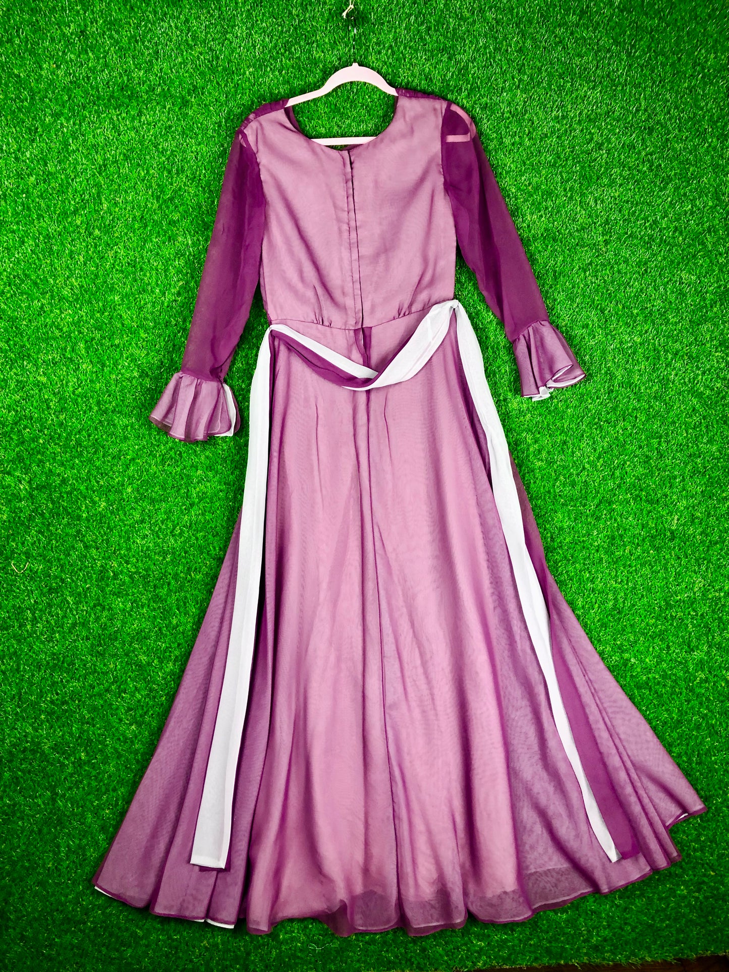 1970's Fancy Plum-Colored Gown